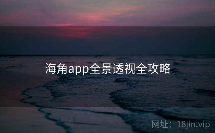 海角app全景透视全攻略